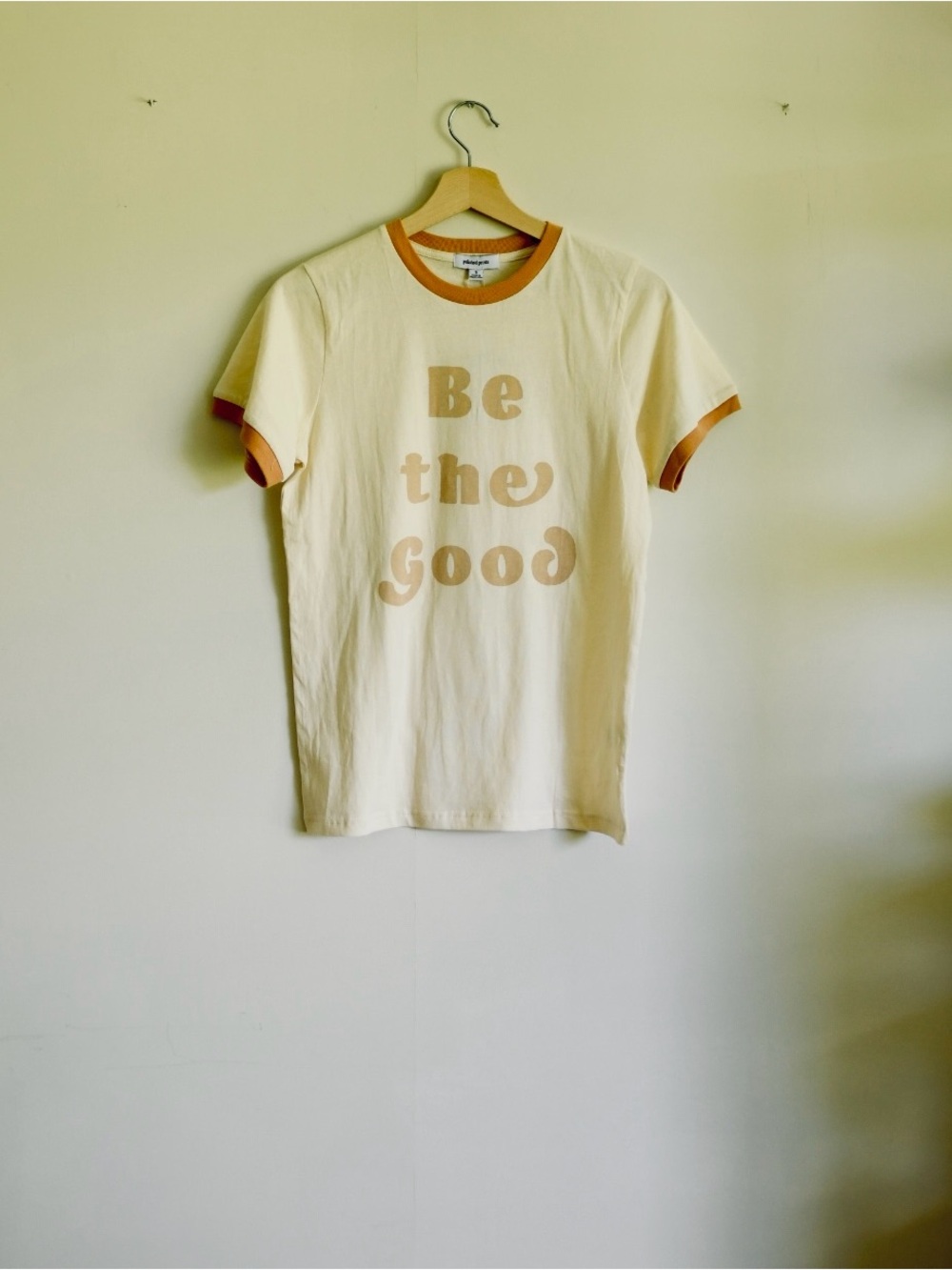 NWT Polished Prints Organic Cotton Graphic Ringer Tee | Be the Good | Small